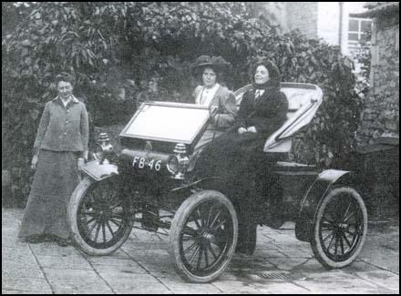 Mary Blathwayt with her father's car.
